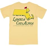 Lambda Chi Alpha Fraternity Golf Comfort Colors Pocket Shirt