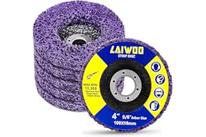 LAIWOO 5 Pack Strip Discs Stripping Wheel for Angle Grinder Paint Stripper Wheels Abrasive Wheel for Clean and Remove Paint, Rust Welds, Oxidation (4'' x 5/8'')
