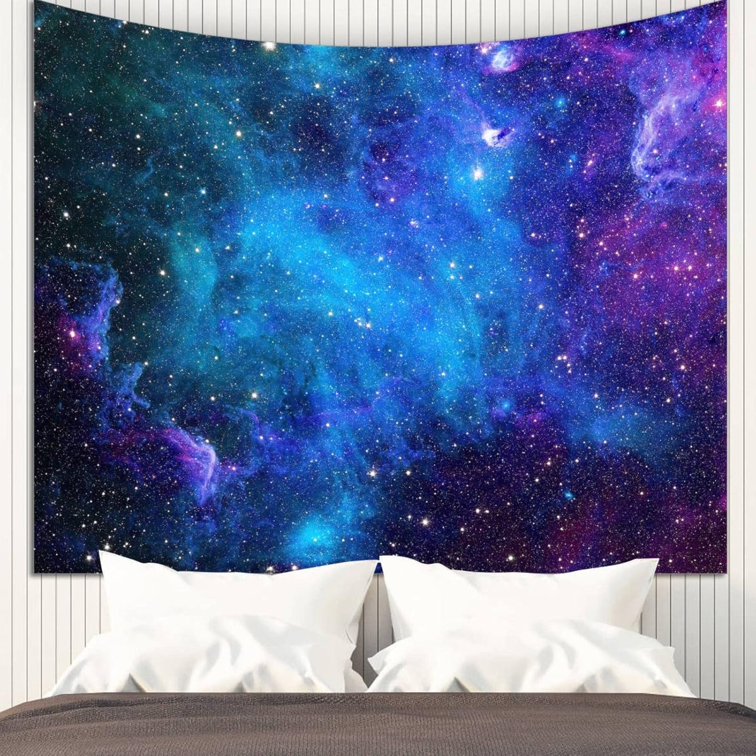 Tapestries - Apdidl Galaxy Tapestry for Bedroom Aesthetic Space Blue Night Starry Sky Stars Universe Tapestry Mysterious Nebula Wall Hanging Backdrop Room Decor for Bedroom Living Room (39'' x 51'')