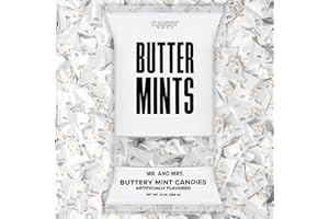 Candy Envy - Mr. and Mrs. Buttermints - 13 oz. Bag - Approximately 100 Individually Wrapped Mints - Wedding Favors