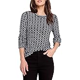 NIC+Zoe Womens Geo Reversible Sweater Tee