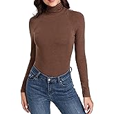 APRLL Womens Turtleneck Long Sleeve Shirts Slim Fitted Soft Lightweight Casual Active Layer Thermal Underwear Tops