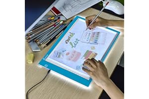 XIAOSTAR Light Box Drawing Pad, Tracing Board with Type-C Charge Cable and Brightness Adjustable for Artists, AnimationDrawing, Sketching, Animation, X-ray Viewing (A4-Blue)