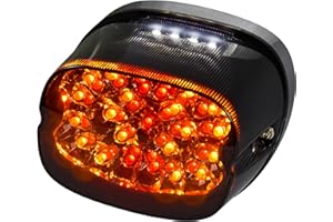 VEISUTOR Smoked LED Tail Light for Davidson 883 1200 Sportster Road King, Motorcycle Taillight Brake Turn Signal Rear Light f