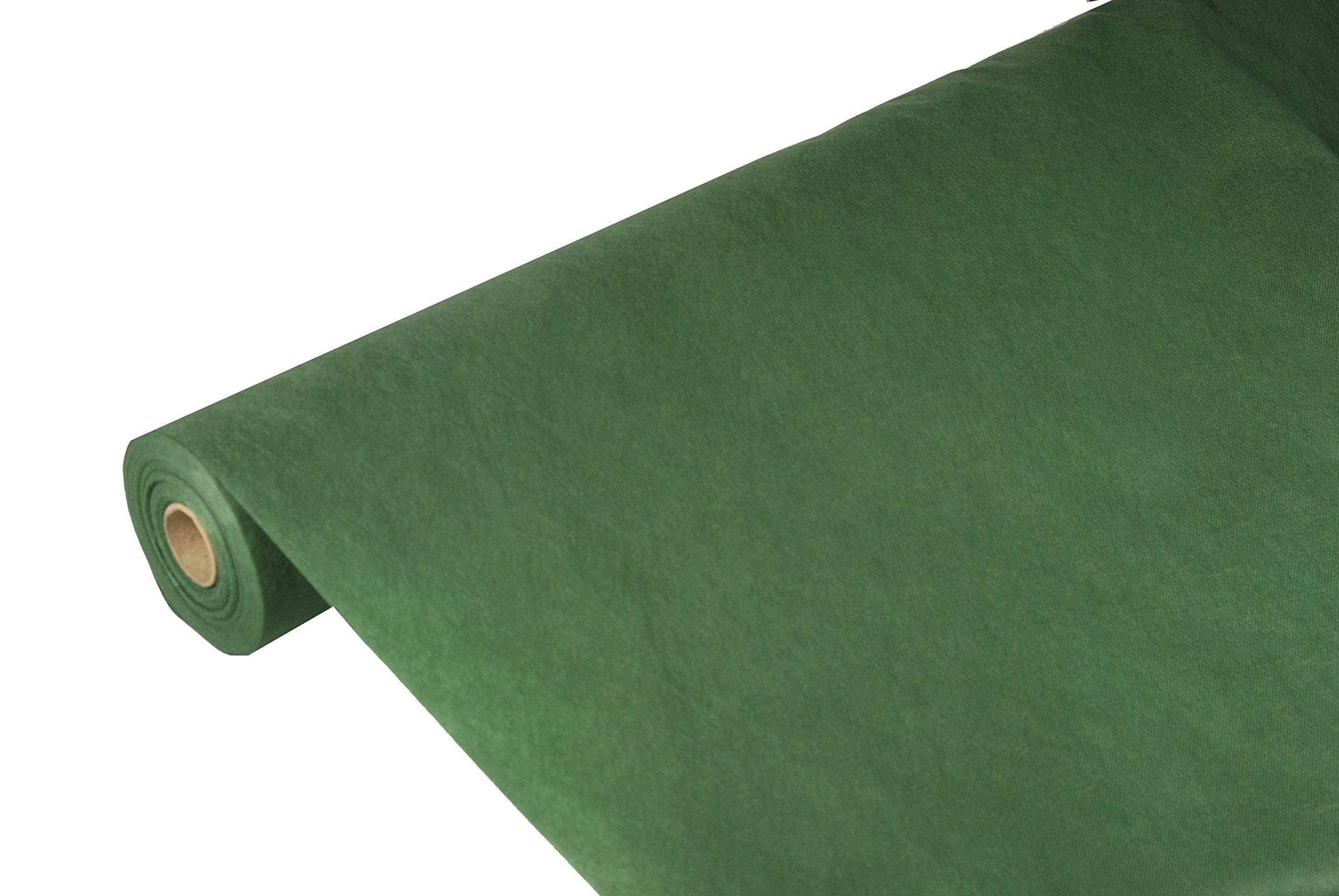 Papstar Tablecloth, Fleece fabric, Dark Green, 10 x 10 x 120 cm