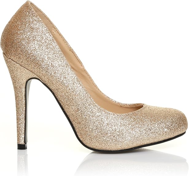 HILLARY Women�s Glitter Stiletto High Heel