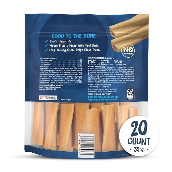 PURINA BUSY BONE SMALL BREED ADULT DOG CHEW BONE TREATS, MINI – 20 CT. POUCH