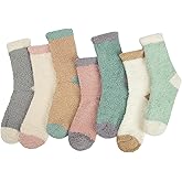 Chalier Womens Winter Fuzzy Socks Cozy Fluffy Sock Warm Fuzzy Christmas Socks for Women