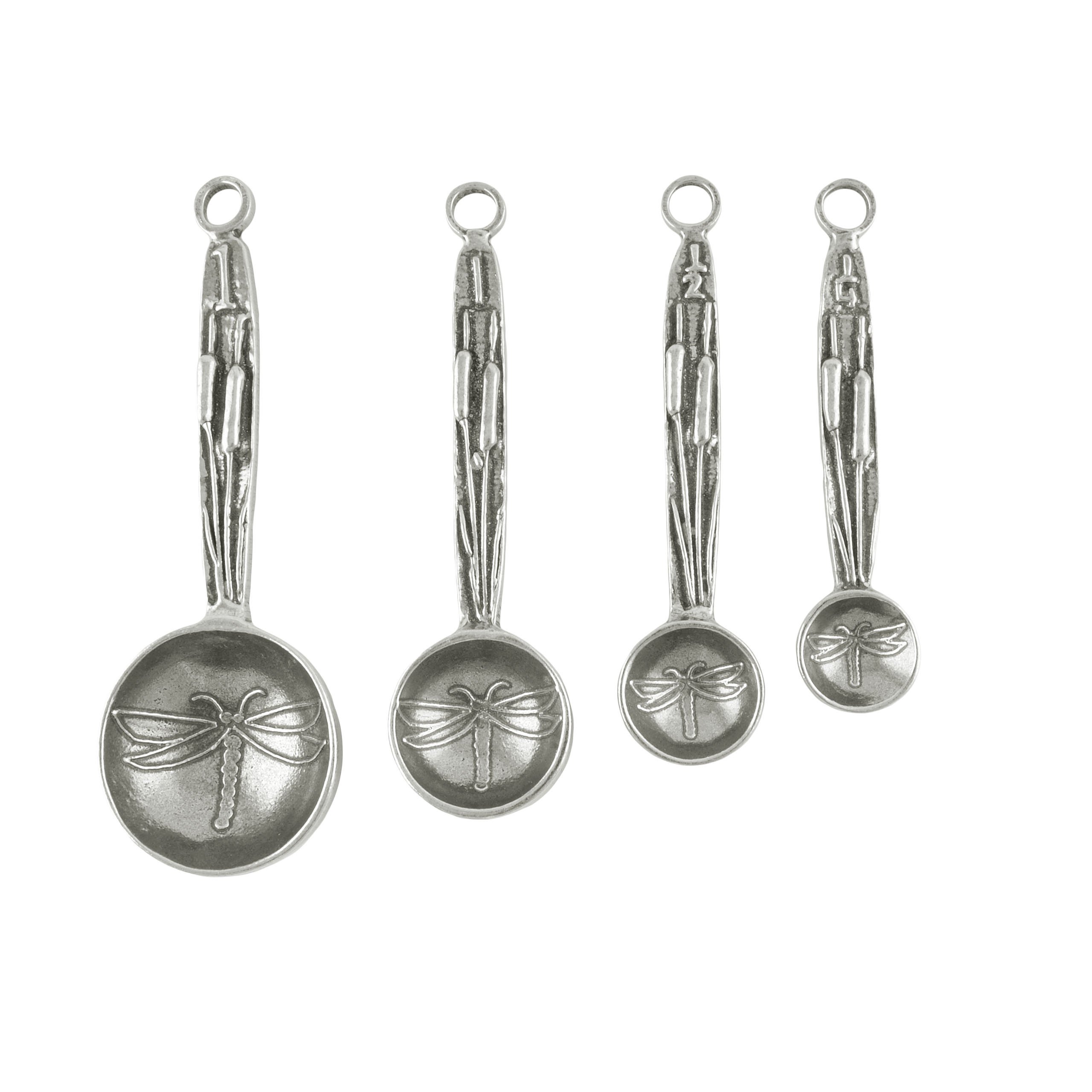 Crosby & Taylor Dragonfly Pewter Measuring Spoons