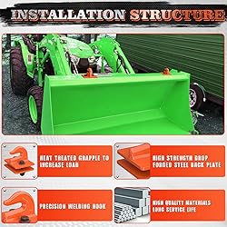 AMBULL 2 Pack 3/8" Tractor Bucket Grab Hook Grade