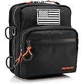 Oumurs Motorcycle Handlebar Bags,1680D Water-resistant Universal Bar bag American Flag Sissy Bar Bag Front Fork Storage Accessory Bag, For Softail Dyna Sportsters Dirt Bike Scooter E-bike Bicycle Blue