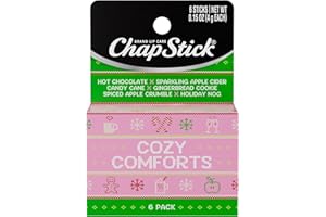 ChapStick Stocking Stuffers Cozy Comforts Lip Balm Holiday Gift Set, Moisturizing Daily Lip Care For Dry, Chapped Lips, Soothing Hydration, Limited Edition Cozy Flavors, 6 Pack Variety, 0.15 OZ EA