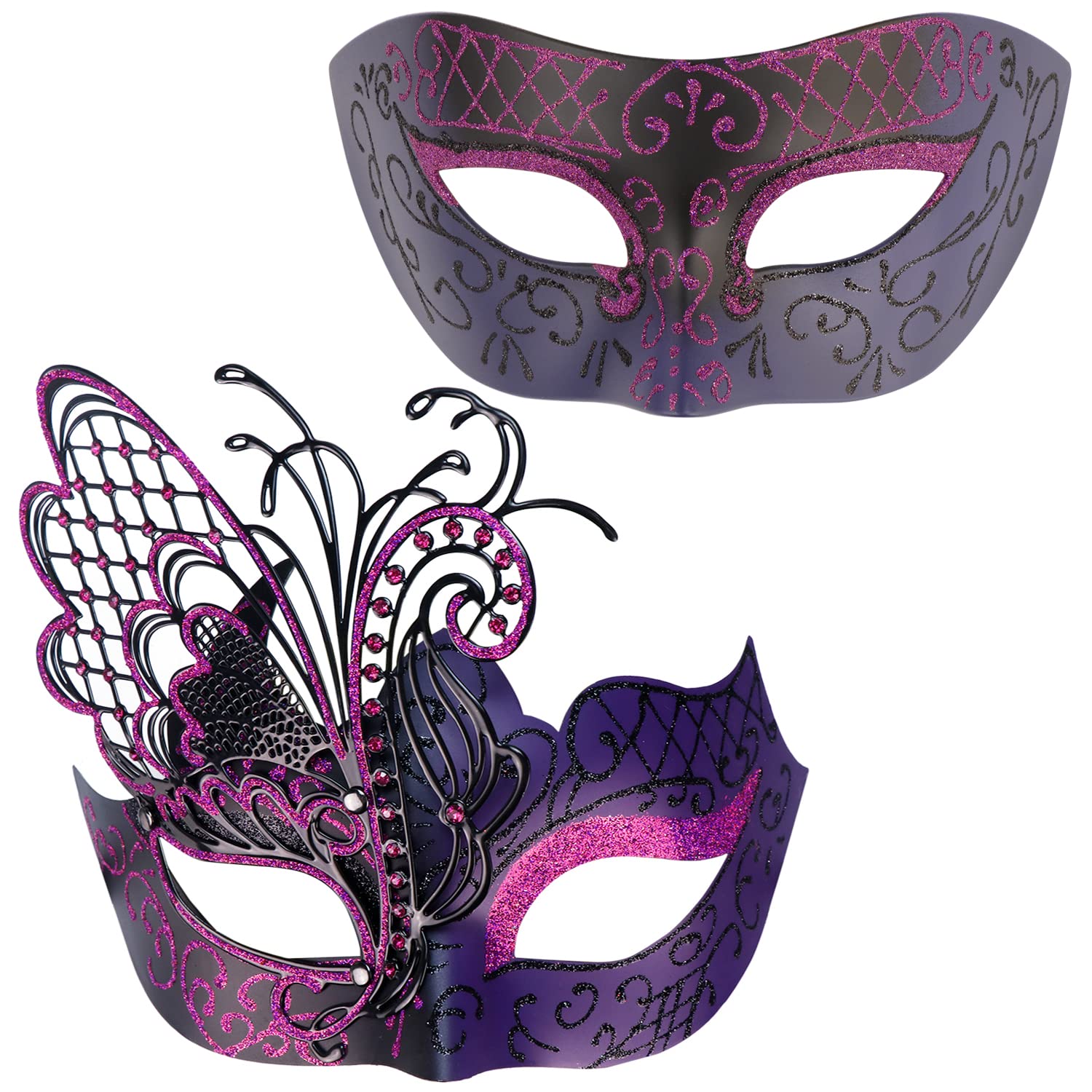 Coddsmz Couples Butterfly Mask Masquerade Venetian Halloween Party Evening Prom Ball Mask Bar Costumes Accessory