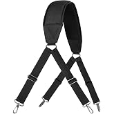 BIG TEETH 2-in-1 Convertible Golf Bag Strap, Backpack Shoulder Strap Replacement with Padded Pad &amp; Swivel Hooks, Universal Fit for Golf Bags with 2 or 4 D-Rings