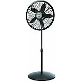 Lasko 1827 Adjustable Elegance and Performance Pedestal Fan, 18-Inch, Black