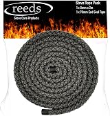 Reeds 8mm Black Stove Rope Medium Density 2 Metre Length RB8 view 1