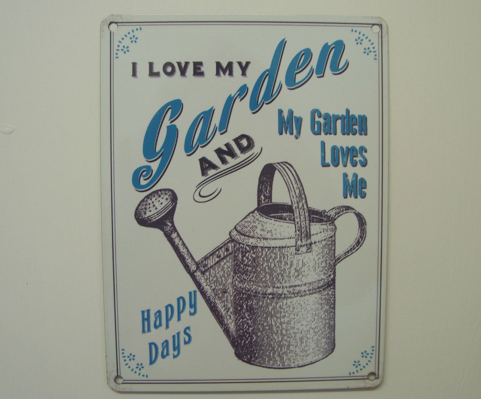 I Love My Garden Metal Sign Small