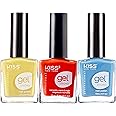 KISS New York Gel Strong Nail Polish 0.44oz (3PCS Set - Seduction, Lemonade, Mermaid)