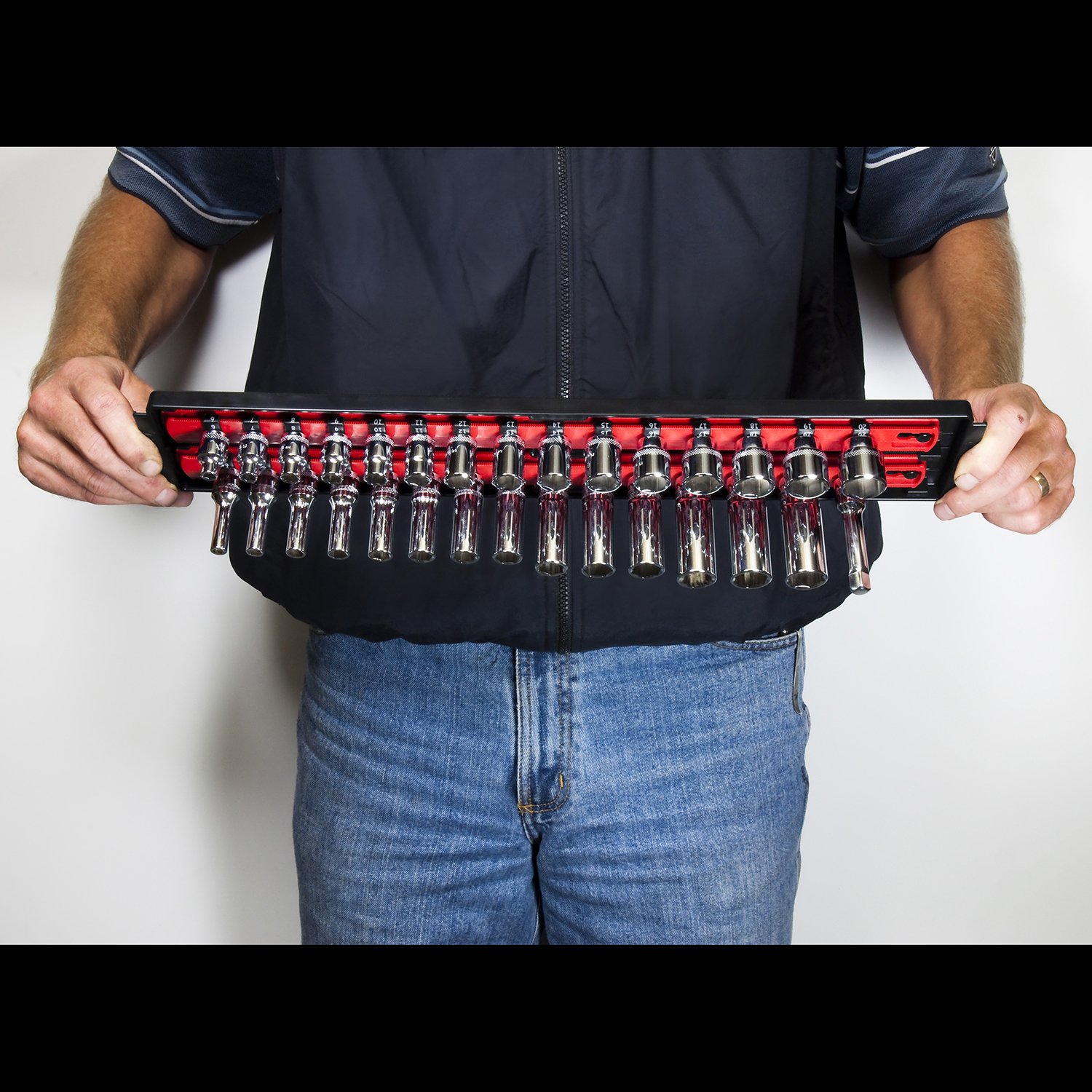 Ernst Manufacturing Socket Boss 2Rail 3/4InchDrive Socket Organizer