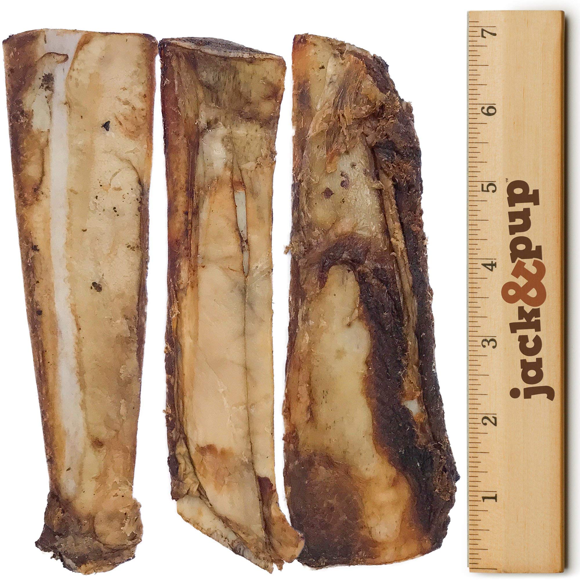 Jack&Pup Premium Grade Roasted Beef Ribs Dog Bone Treats (8 Pack) – 7” Long All Natural Gourmet Dog Treat Chews – Savory Smoked Beef Flavor