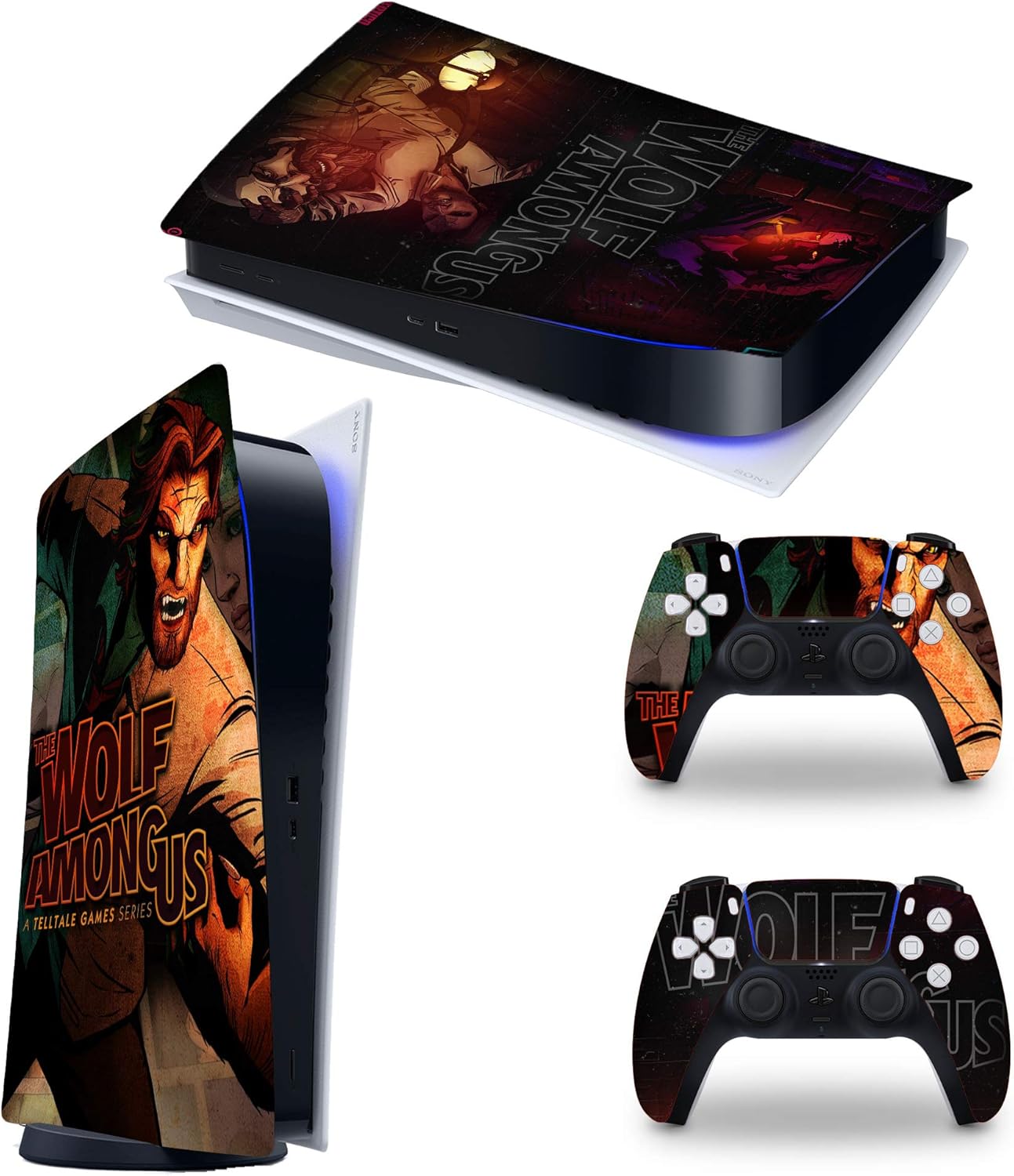Funny Game PS5 Skin Console PS5 Controller Skin Cover Vinyl Decal