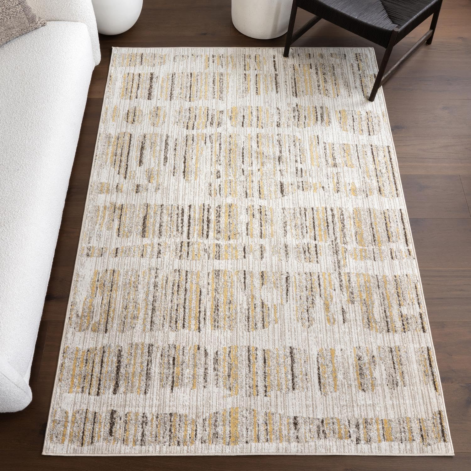 Photo 1 of nuLOOM Maemi Abstract 9x12 Machine Washable Area Rug for Living Room Bedroom Dining Room Kitchen, Multicolor/Gold