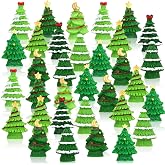 Chunful 50 Pcs Resin Christmas Trees Miniature Micro Landscape Decor | Mini Creative Xmas Trees Ornament for Home Garden Decor Village Table Centerpiece Accessories Display Tabletop Decorative