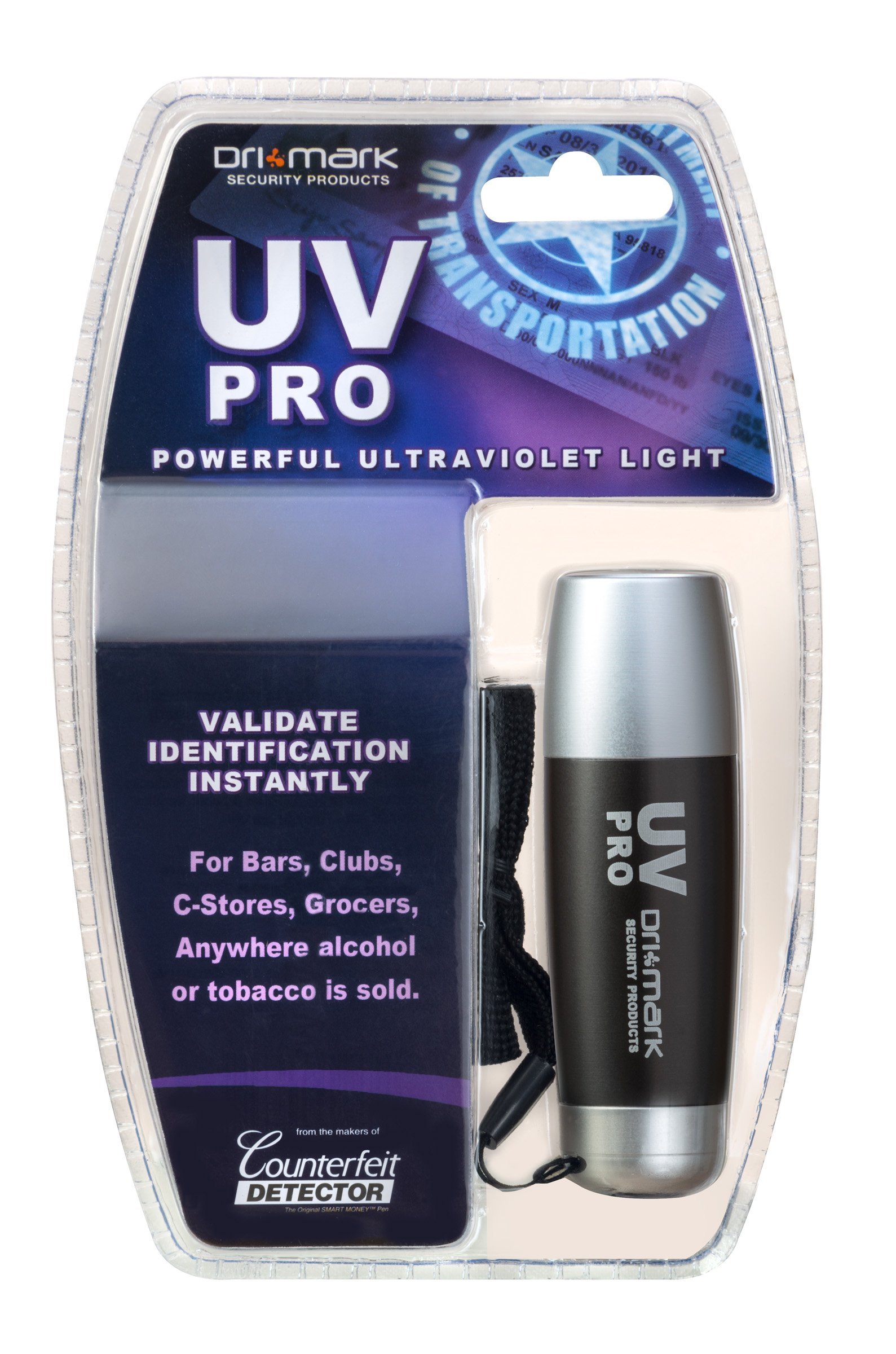 Dri Mark UV Pro Proprietary Ultraviolet Flashlight - ID, Document Fraud & International Counterfeit Money Detection - Detector for Pet Urine, Stains & Cleanliness - Loss Prevention & Fraud Protection