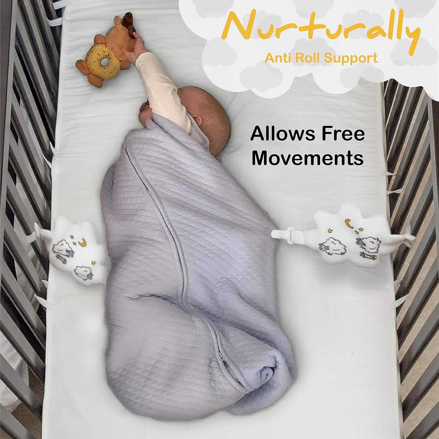 Nurturally Baby Anti Roll Support - Safe Breathable Fabric for Babies Age 3 to 6 Months Old, Designed in USA: Kitchen & Dining
