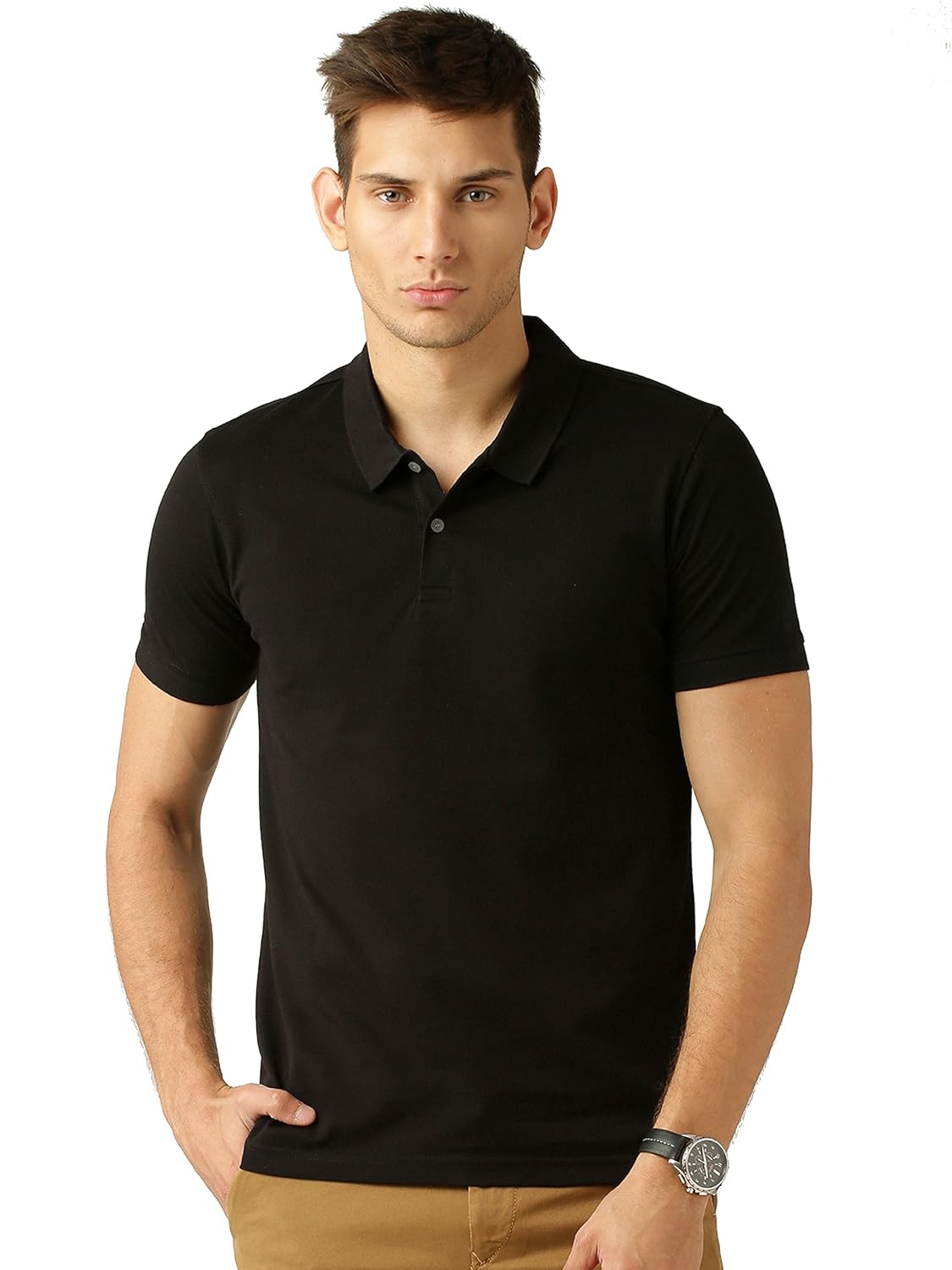 kokosss tomitos polyster cotton neck collar polo t-shirt for men