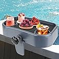 Hot Tub Tray, Hot Tub Drink Holder, Adjustable Hot Tub Table, Hot Tub Table Tray with 2 Cup Holders, Nonslip Heavy-Duty Hot Tub Shelf for Aboveground Bathtub, Spa, Hot Tub Accessories for Adults