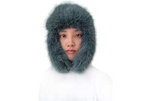 Lina & Lily Women's Winter Trapper Hat Long Pile Faux Fur Fluffy