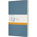 Moleskine Cahier Journal, Soft Cover, Large (5" x 8.25") Ruled/Lined, Brisk Blue, 80 Pages (Set of 3)