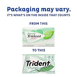 Trident Purely Spearmint Sugar-Free Chewing Gum, 12