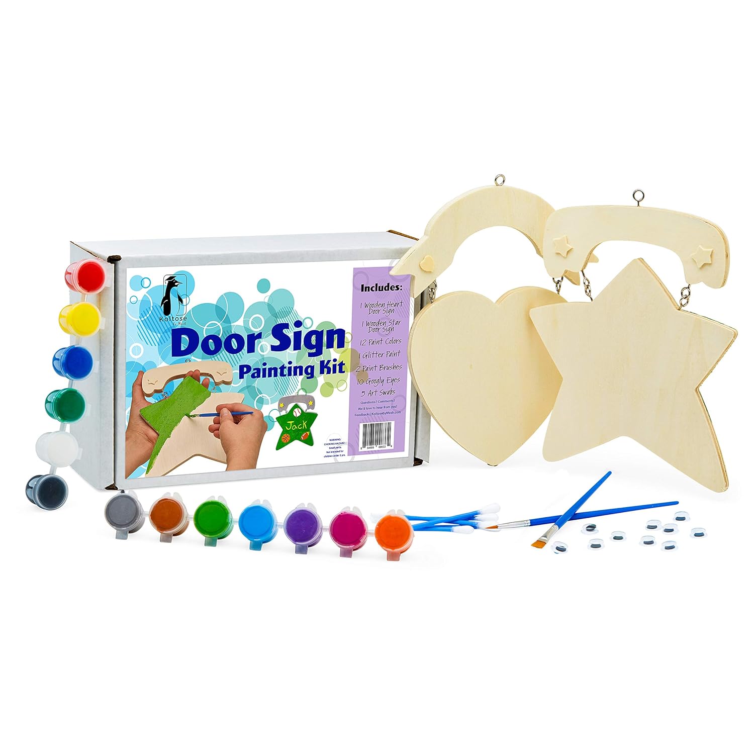 Amazon Com Paint Your Own Door Sign Craft Kit Diy Bedroom