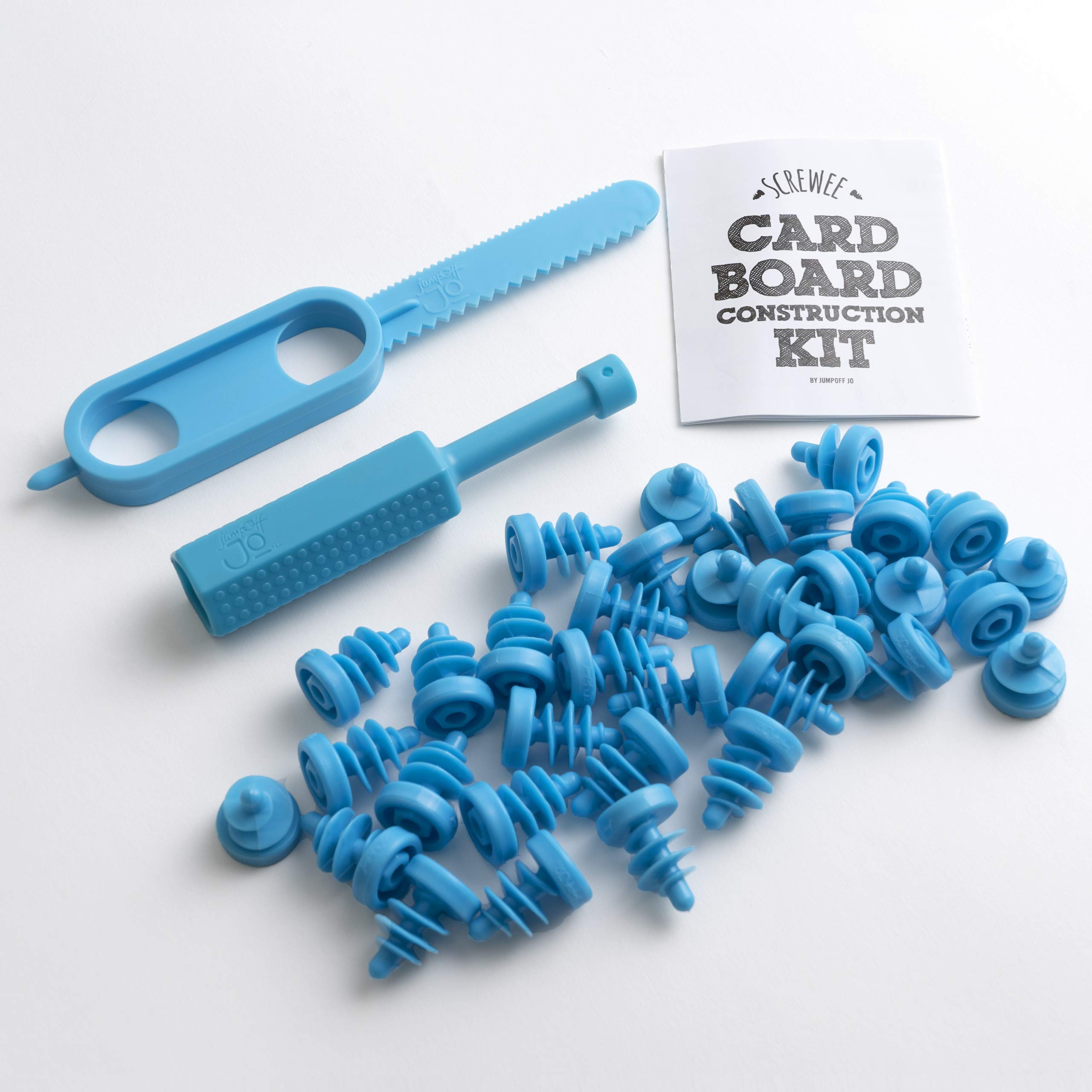 JumpOff Jo - Cardboard Construction Kit – 36 Screws, Screwdriver, Cardboard Saw – STEM, Montessori Toys Building Sets, Creative Craft Kits, Engineering Arts, Toys for Ages 6 and Older