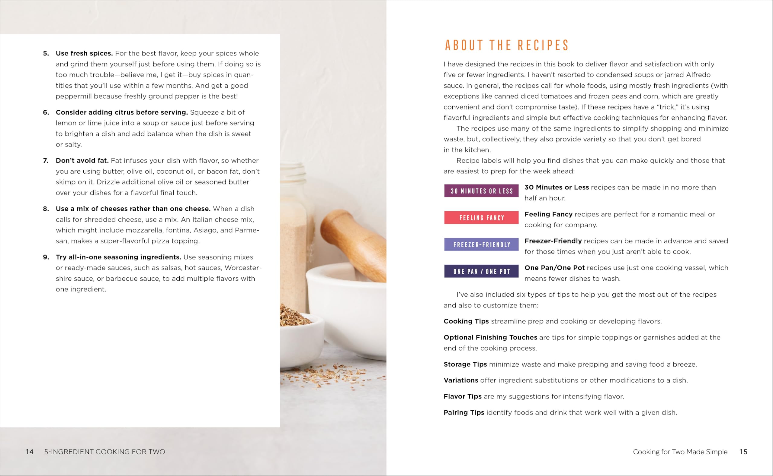 5-Ingredient Cooking for Two: 100+ Recipes Portioned for Pairs 5-Ingredient Cooking for Two: 100+ Recipes Portioned for Pairs Paperback Kindle Spiral-bound