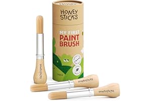 Honeysticks My First Paint Brush Set - 3 Pack. Perfect First Paint Brushes for Baby, Toddler. Jumbo Paint Brushes for Toddler