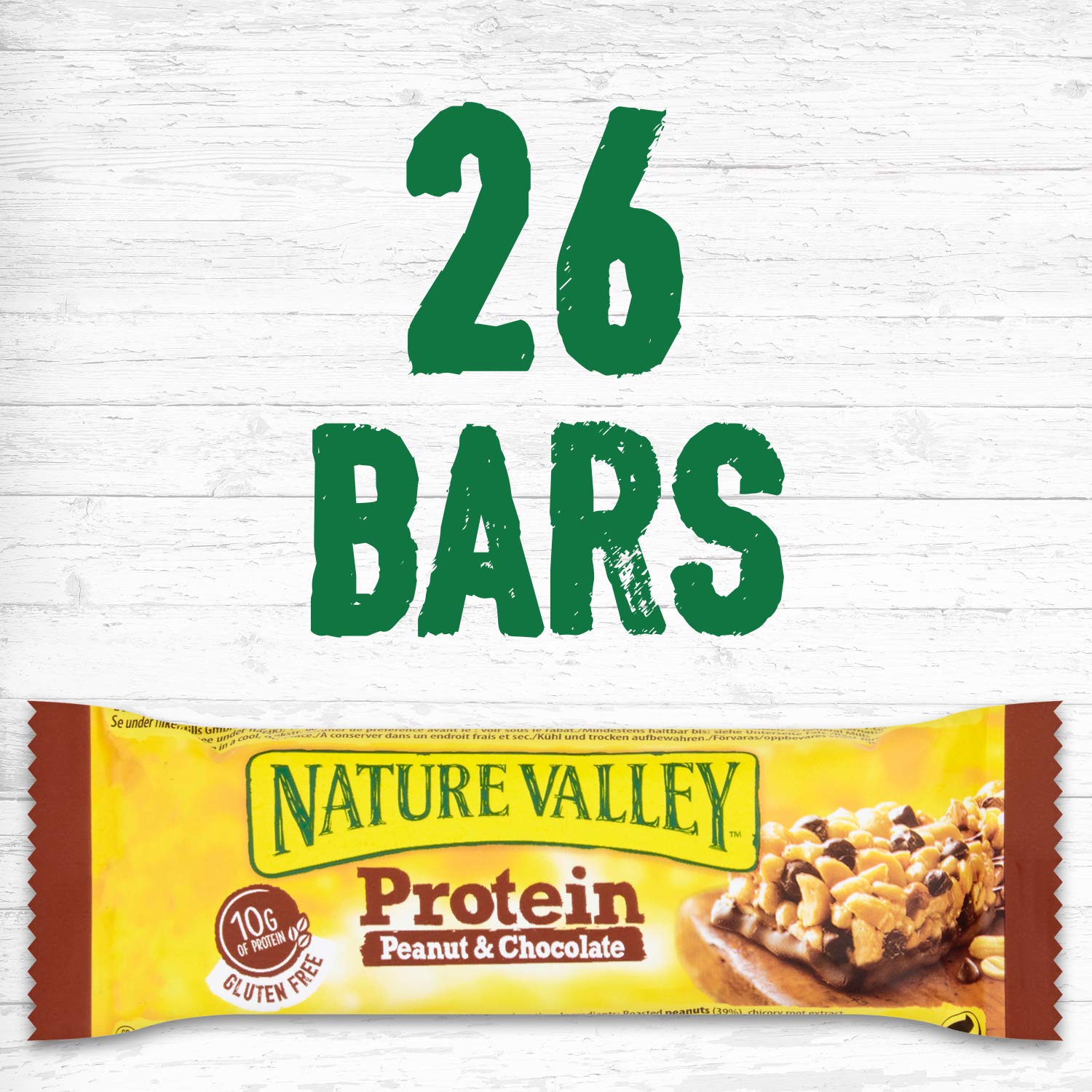 Nature Valley Protein Peanut & Chocolate Gluten Free Cereal Bars 40g