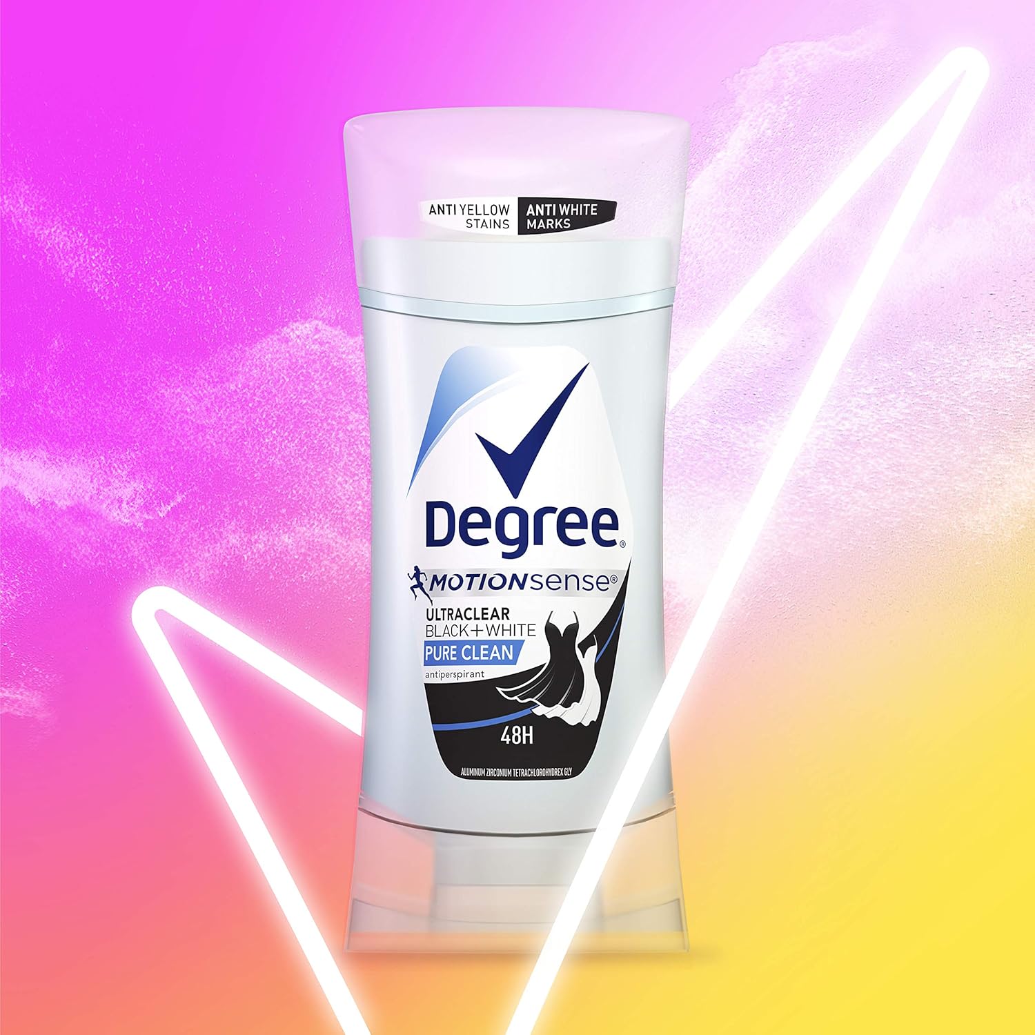 Degree UltraClear Antiperspirant Deodorant For Sweat and Odor Protection Black and White Pure Clean Deodorant Stick With 48-Hour Protection 2.6 oz, Pack of 4 : Dresses For Women : Beauty