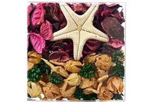 Pretysnow Rose Scented Potpourri - Long-Lasting Bowl & Vase Filler | Pink Dried Flowers | Home Fragrance Décor for Bathroom, Living Room, Bedroom, Office (4.9oz/140g)