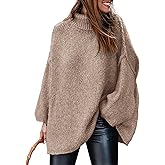 PRETTYGARDEN Women's 2026 Fall Turtleneck Oversized Sweaters Long Sleeve Chunky Knit Pullover Tops Winter Fashion Clothes