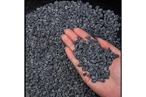 WHANLEY L&Q 10 LB Black Decorative Stones,Matte Gravel,Rocks for Plants Indoor (0.4~0.8 Inches) Natural Black River Rocks,Vase Filling Stones,Pea Gravel,Small Rock,Aquarium Gravel,Succulent Rocks