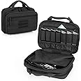 DSLEAF Tactical Gun Range Bag with 2 Handguns Capacity, Soft Pistol Case for Handguns with 8X Magazine Slots, Lockable Zipper and Extra Pockets