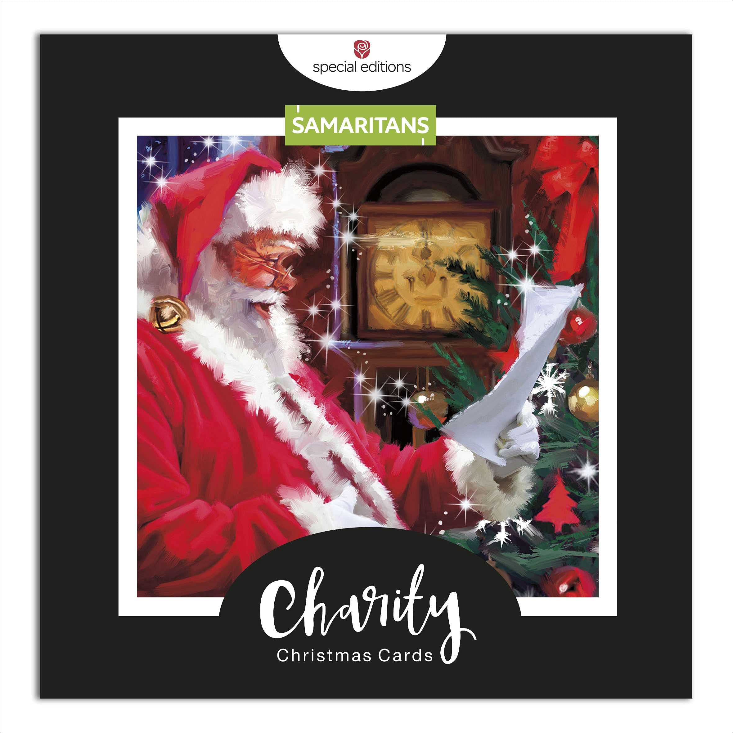 Box of 16 Father Christmas Samaritans Charity Christmas Cards In 2 Designs 556742