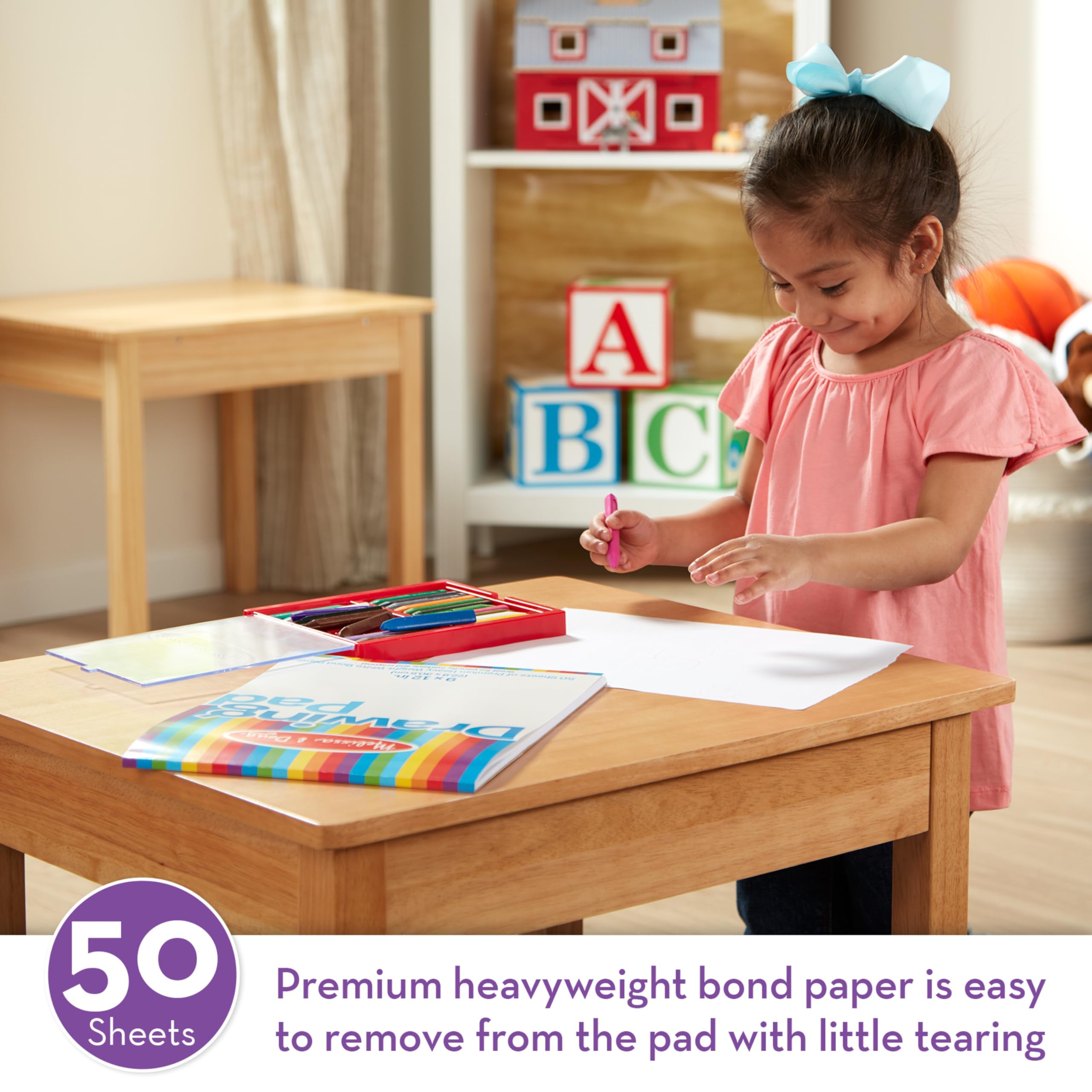 Melissa & Doug Drawing Pad (9 x 12 inches) with 50 Sheets of White Bond Paper