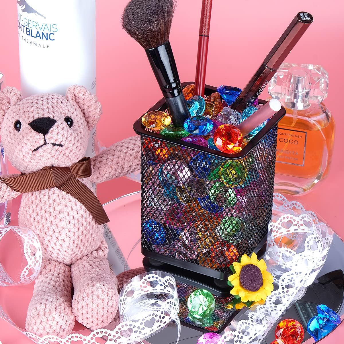 Acrylic Diamond Fake Gems Vase Filler, Babenest 240pcs 3/4 Inch Faux Diamonds Crystals Jewels for Table Scatters Wedding Party Easter Event Arts & Crafts Birthday Decoration Favor (Multicolor)