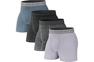 Pair of Thieves Men's Underwear Boxer Briefs - Soft Cotton Boxer Briefs for Men Pack - 4 Pack Tagless Mens Underwear