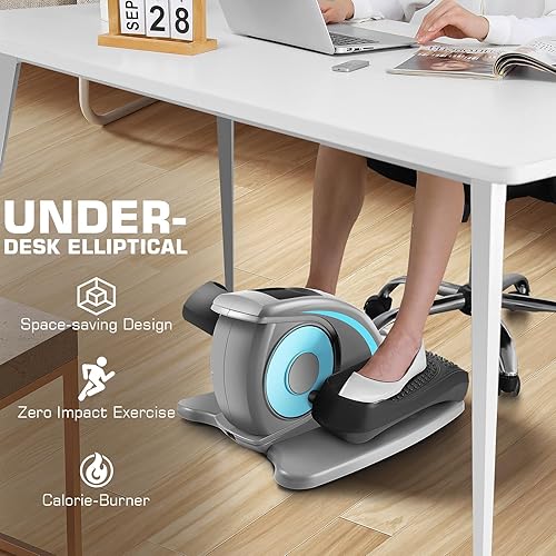 ANCHEER Under Desk Elliptical Machine, Electric Seated Pedal