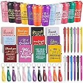 Skylety 12 Set/48 Pcs Employee Appreciation Gifts Bulk Thank You Gift Set 16 oz Tumblers Coffee Cups Mini Spiral Notebooks Pens Keychains for Staff Team Teacher Coworker (Classic Color)